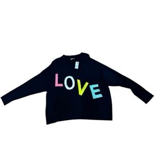 Women’s Crown and Ivy  Navy “Love” Sweater